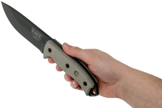 ESEE Model 5 Tactical Gunsmoke, Desert Tan Handle 5P-TG With Kydex Sheath + Belt Clip - Image 6