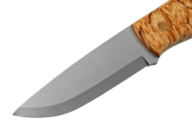 Brisa Trapper 95, N690Co Scandi, Stabilized Curly Birch, Fixed Knife - Image 3