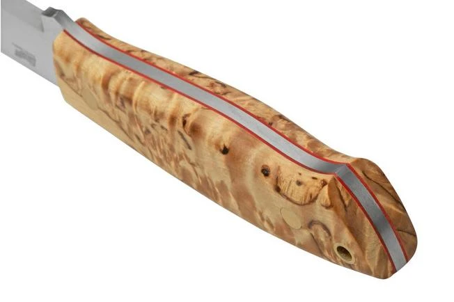Brisa Trapper 95, N690Co Scandi, Stabilized Curly Birch, Fixed Knife - Image 4