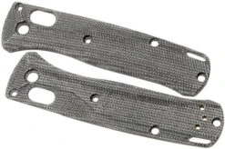 Flytanium Benchmade Mini-Bugout Scales Crossfade, Black Canvas Micarta