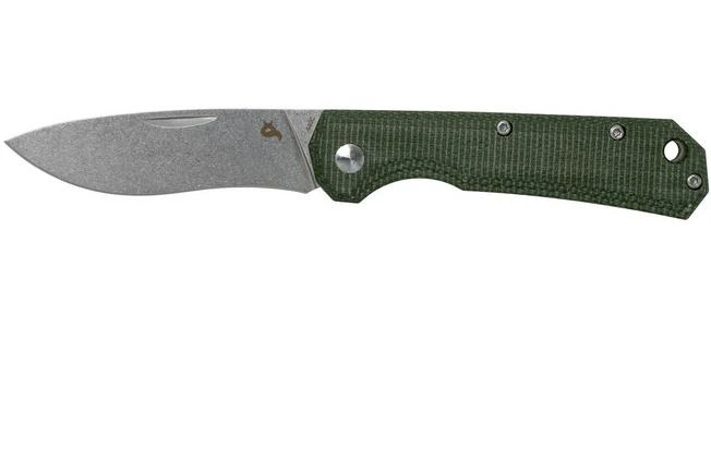 Fox Black Fox Ciol Folding Knife BF-748MI Green Micarta Pocket Knife, Denis Simonutti Design
