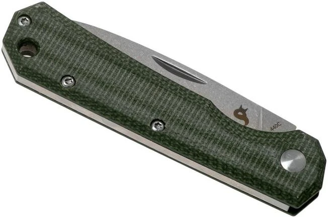 Fox Black Fox Ciol Folding Knife BF-748MI Green Micarta Pocket Knife, Denis Simonutti Design - Image 4
