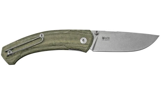 GiantMouse ACE Iona V2 Green Canvas Stonewashed Magnacut, Pocket Knife - Image 2