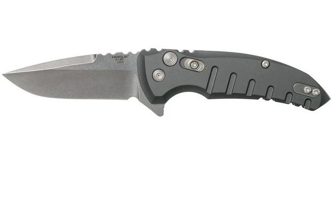 Hogue X1 Microflip Grey Droppoint Pocket Knife 24172, Allen Elishewitz Design