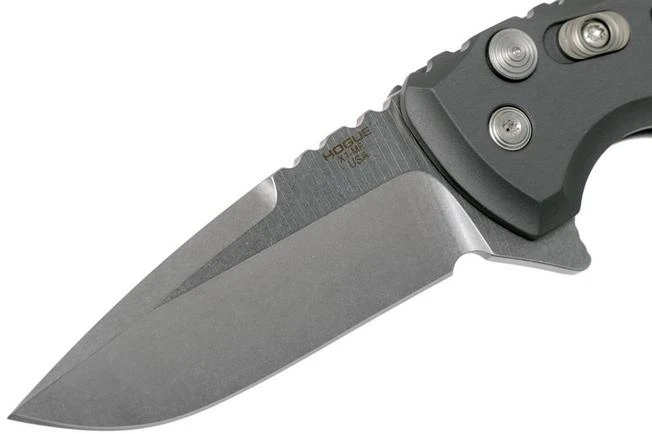 Hogue X1 Microflip Grey Droppoint Pocket Knife 24172, Allen Elishewitz Design - Image 3