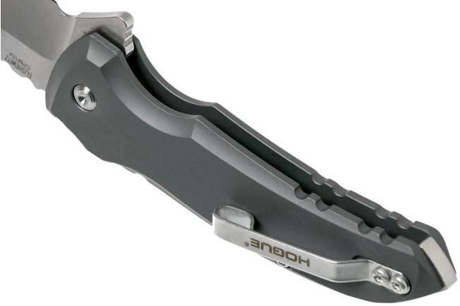 Hogue X1 Microflip Grey Droppoint Pocket Knife 24172, Allen Elishewitz Design - Image 5