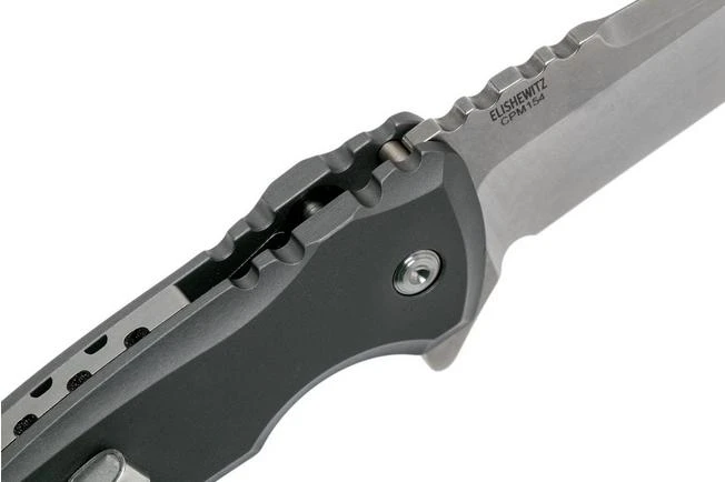 Hogue X1 Microflip Grey Droppoint Pocket Knife 24172, Allen Elishewitz Design - Image 6