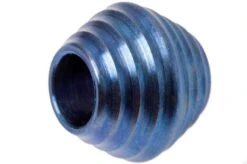 Rick Hinderer Mount Hood Lanyard Bead, Summit Series, Blue Stonewashed Titanium