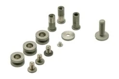 Rick Hinderer XM24 4" Complete Titanium Hardware Kit Working Finish, Grey