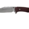 Rick Hinderer Ranch Bowie Burgundy Canvas Micarta, Stonewashed, Bowie Knife