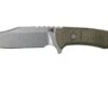 Rick Hinderer Ranch Bowie Green Canvas Micarta, Stonewashed, Bowie Knife