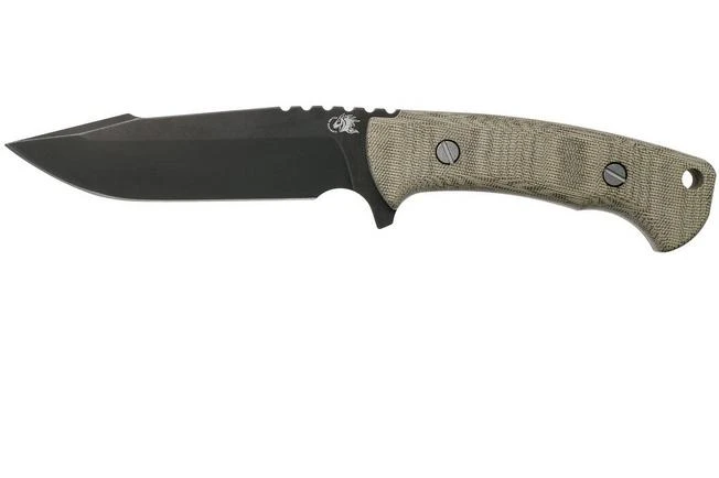 Rick Hinderer Ranch Harpoon Spanto Battle Black Green Micarta Survival Knife