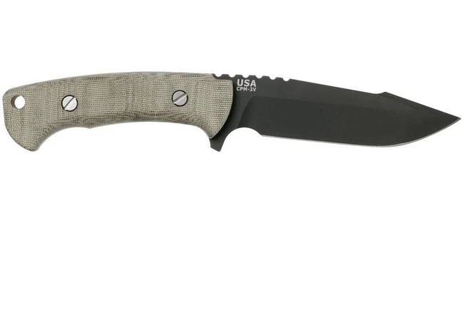 Rick Hinderer Ranch Harpoon Spanto Battle Black Green Micarta Survival Knife - Image 2