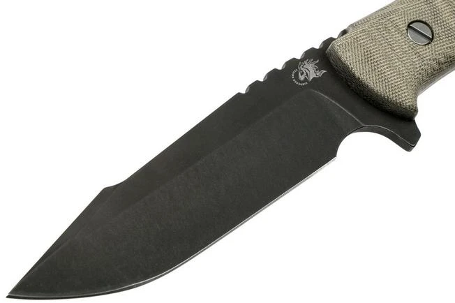 Rick Hinderer Ranch Harpoon Spanto Battle Black Green Micarta Survival Knife - Image 3