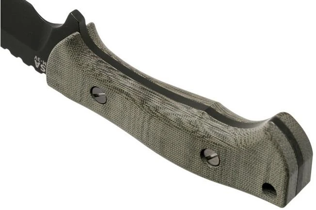 Rick Hinderer Ranch Harpoon Spanto Battle Black Green Micarta Survival Knife - Image 4