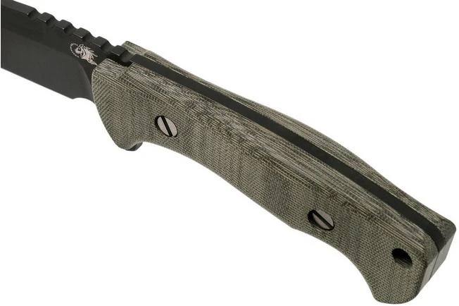 Rick Hinderer Ranch Harpoon Spanto Battle Black Green Micarta Survival Knife - Image 5