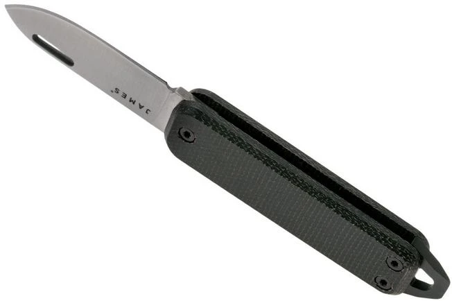 The James Brand Elko KN103143-00 Black Micarta + Satin Pocket Knife - Image 5