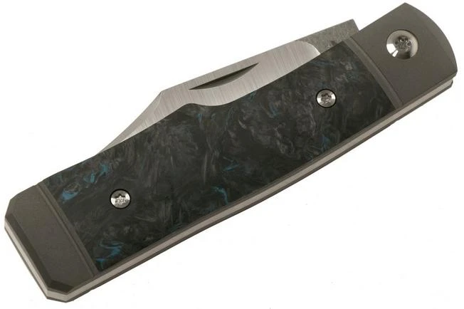 Jack Wolf Sharpshooter Jack, Blue Fat Carbon SHSH-FC Slipjoint Pocket Knife - Image 7