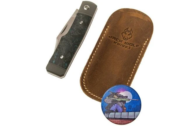 Jack Wolf Sharpshooter Jack, Blue Fat Carbon SHSH-FC Slipjoint Pocket Knife - Image 8