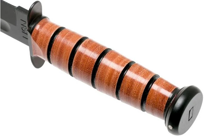 KA-BAR U.S. Navy Knife 1225 Fixed Knife, Leather Sheath - Image 4