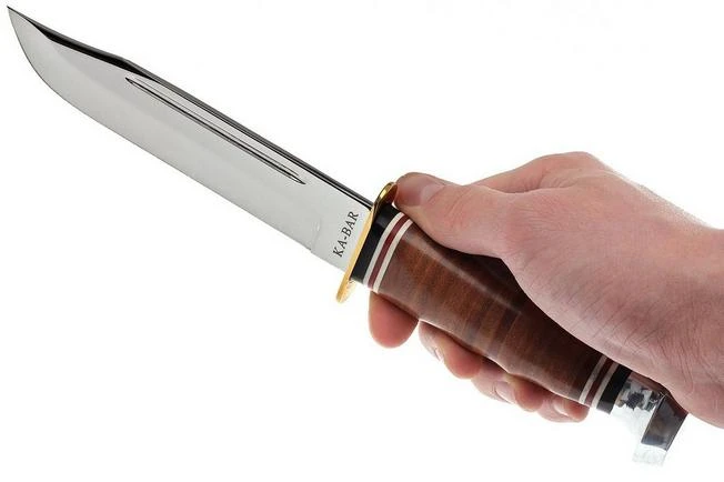 KA-BAR Marine Hunter 1235 Leather Handle, Leather Sheath - Image 5