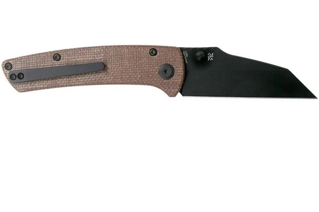 Kansept Main Street T1015A4 Black, Brown Micarta Pocket Knife, Dirk Pinkerton Design - Image 2