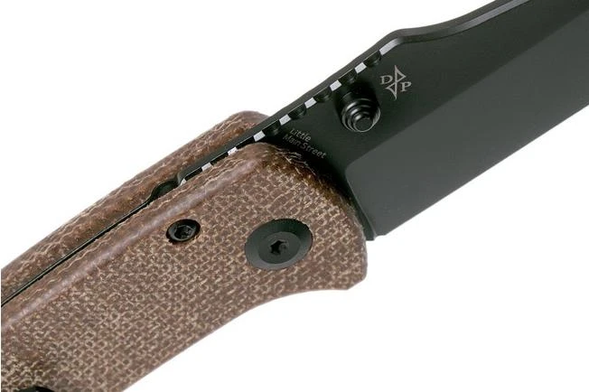 Kansept Main Street T1015A4 Black, Brown Micarta Pocket Knife, Dirk Pinkerton Design - Image 6