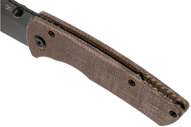 Kansept Main Street T1015A4 Black, Brown Micarta Pocket Knife, Dirk Pinkerton Design - Image 7