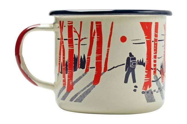 Knivesandtools Enamel Mug E-MG-L-01, Large 10 Cm, Enamel Mug