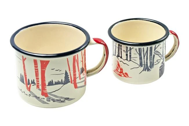 Knivesandtools Enamel Set E-SET-02, Mugs 8 Cm & 10 Cm, Enamel Mugs - Image 3