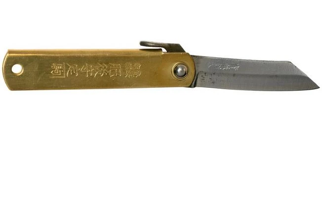 Higonokami Pocket Knife 5 Cm HIGO75BRS, SK-carbon Steel, Brass - Image 2