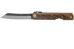 Higonokami Pocket Knife 7.3 Cm HIGOC2B, Blue Paper Steel, Brown Black Glitter
