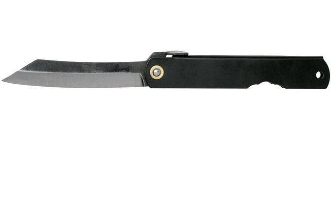 Higonokami Pocket Knife 7.3 Cm HIGOCBB, Blue Paper Steel, Matte Black Steel