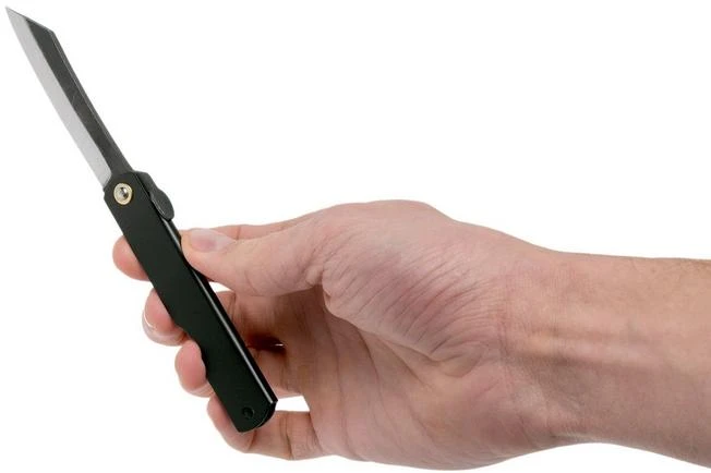 Higonokami Pocket Knife 7.3 Cm HIGOCBB, Blue Paper Steel, Matte Black Steel - Image 7