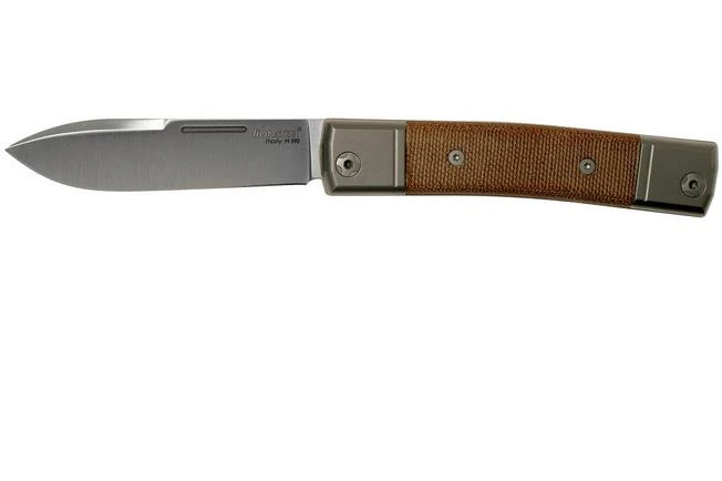 Lionsteel BestMan BM2 CVN Natural Canvas Micarta Slipjoint Pocket Knife