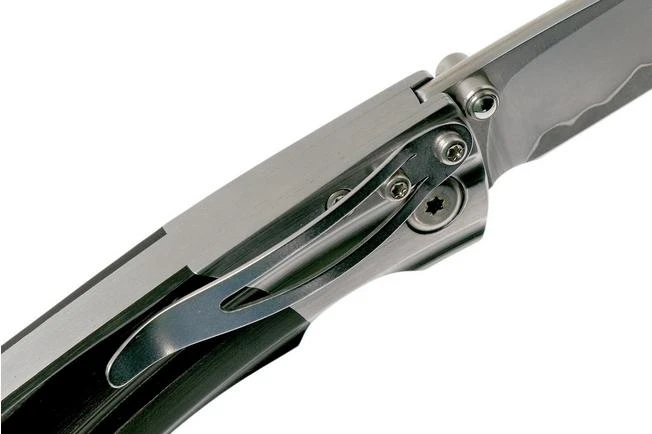 Mcusta MC-142G Ripple, SPG2 Black Pakka Wood Pocket Knife - Image 6