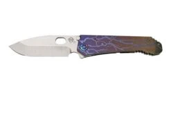 Medford 187 DP D2, Tumbled Drop Point, Bronze Violet Fade Lightning Handle, Flamed Hardware Pocket Knife