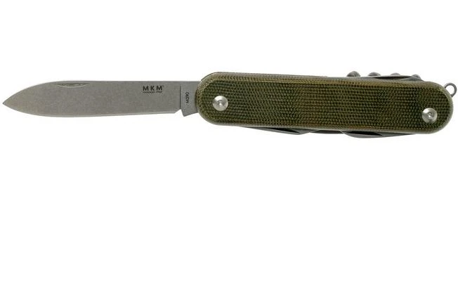 MKM Malga 6 Green Canvas Micarta MP06-GC Pocket Knife - Image 3