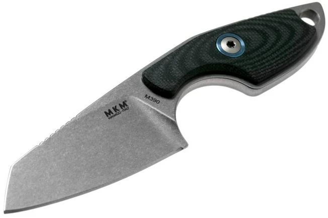 MKM Mikro 2 Wharncliffe, Stonewashed Black G10 Neck Knife, Jesper Voxnaes Design - Image 3