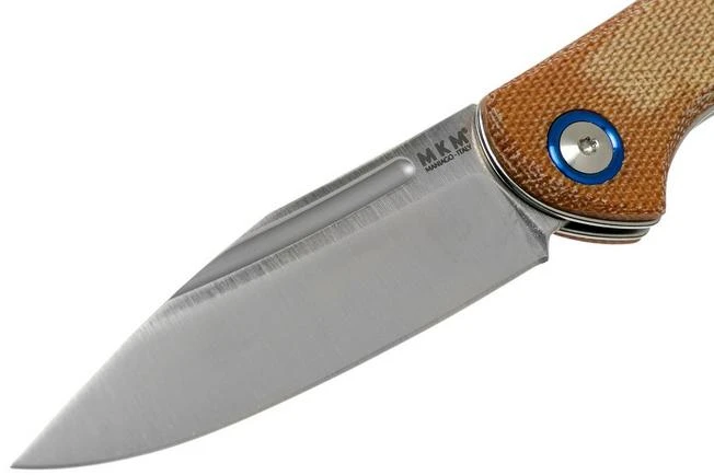 MKM Fara MY01-NC Natural Micarta Pocket Knife, Lucas Burnley Design - Image 3