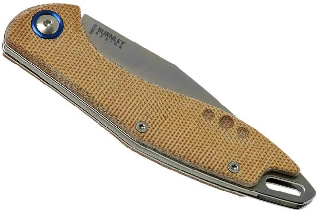 MKM Fara MY01-NC Natural Micarta Pocket Knife, Lucas Burnley Design - Image 4