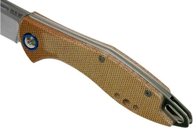 MKM Fara MY01-NC Natural Micarta Pocket Knife, Lucas Burnley Design - Image 7