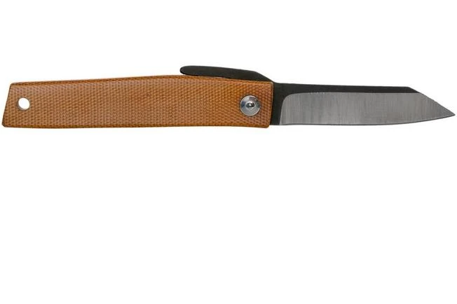 Ohta FK7 Higonokami-pocket Knife, Natural Canvas Micarta - Image 2