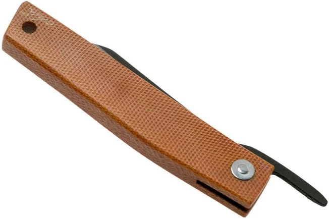 Ohta FK7 Higonokami-pocket Knife, Natural Canvas Micarta - Image 4