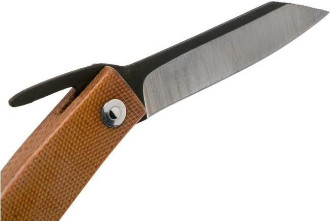 Ohta FK7 Higonokami-pocket Knife, Natural Canvas Micarta - Image 5