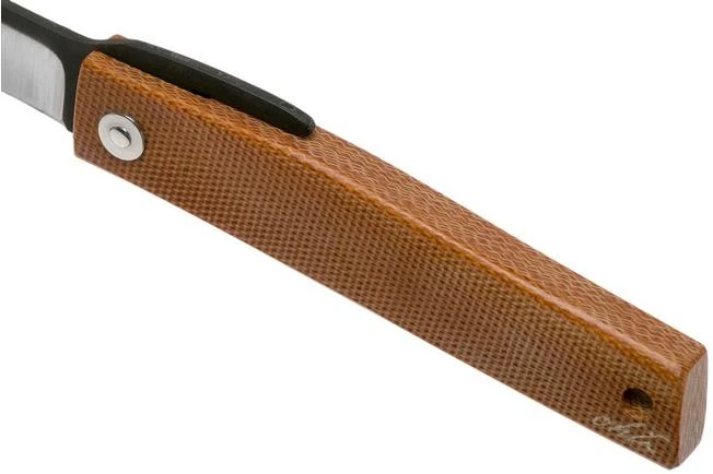 Ohta FK7 Higonokami-pocket Knife, Natural Canvas Micarta - Image 6