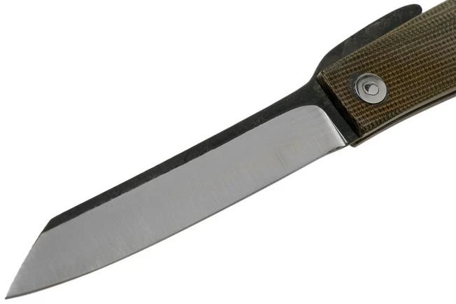 Ohta FK9 Higonokami-pocket Knife, Green Canvas Micarta - Image 3