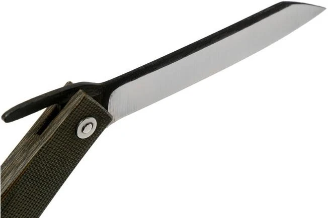 Ohta FK9 Higonokami-pocket Knife, Green Canvas Micarta - Image 6