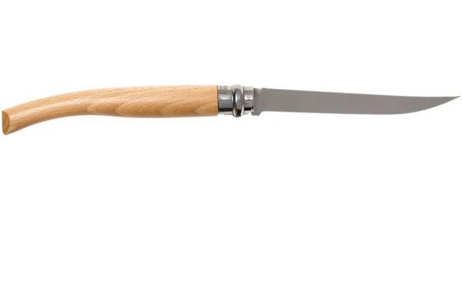 Opinel Pocket Knife No. 12 Slim Line, Stainless Steel, Beech - Image 2