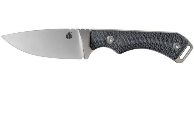 QSP Knife Workaholic QS124-B SK03 Black Micarta Fixed Knife